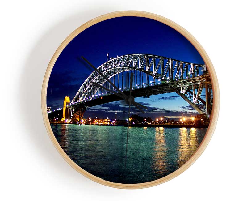 Sydney Harbour Bridge Reflections Clock - Wallart-Direct UK