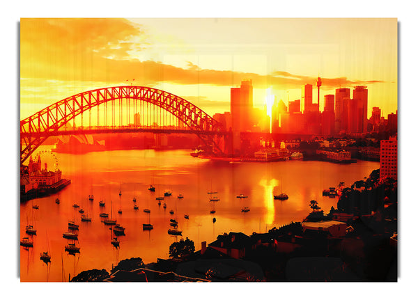 Sydney Harbour Bridge Stunning Sunset