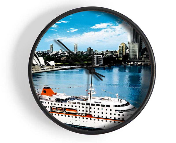 Sydney Harbour Cruise Liner Clock - Wallart-Direct UK