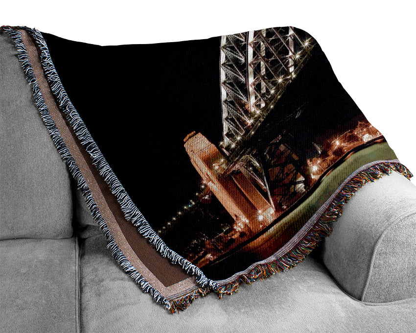 Sydney Harbour Night Light Woven Blanket