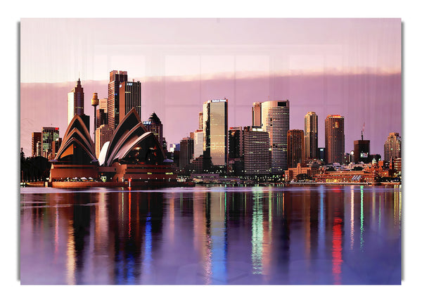 Sydney Harbour Opera House Stunning Pink Reflections