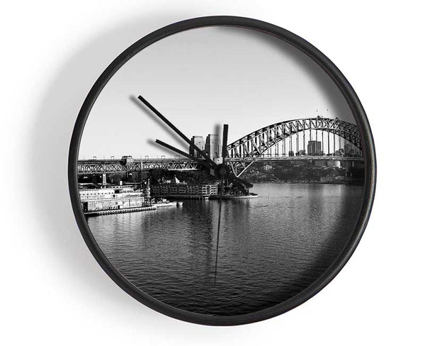 Sydney Harbour Retro Clock - Wallart-Direct UK