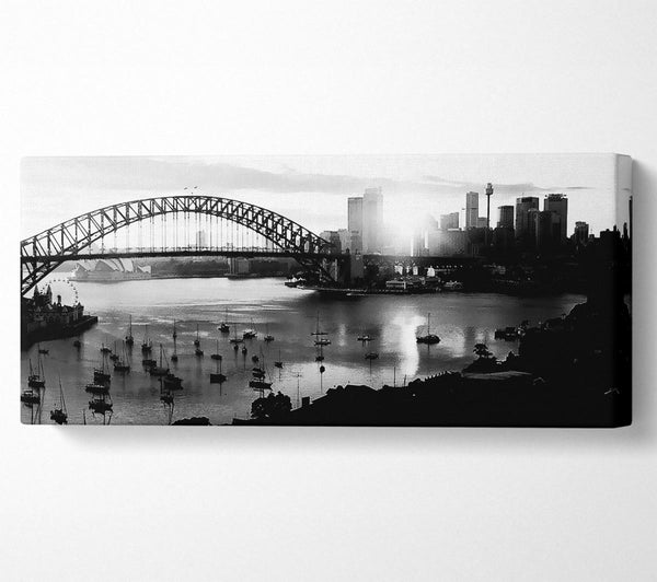 Sydney Harbour Sun Blaze B und W