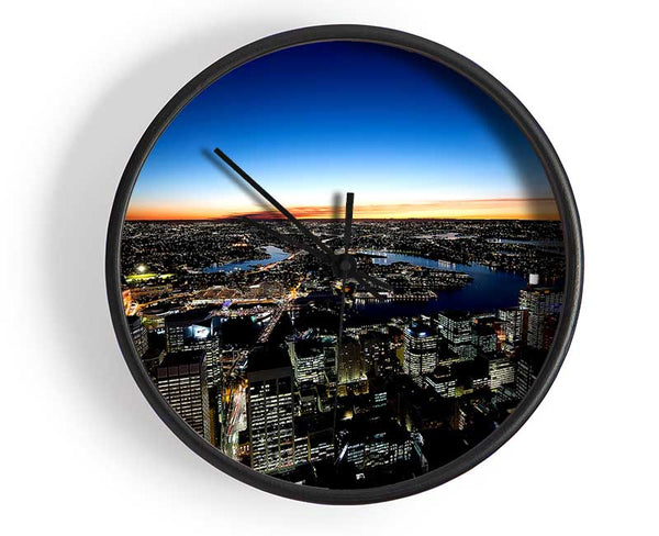 Sydney Night Lights Clock - Wallart-Direct UK
