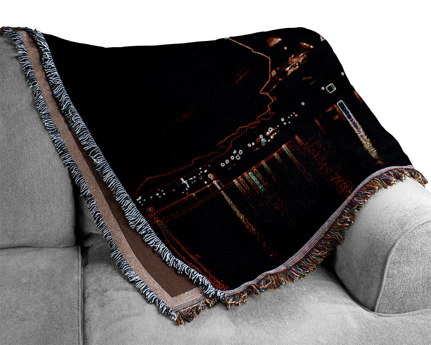 Sydney Opera House Psychedelic Woven Blanket