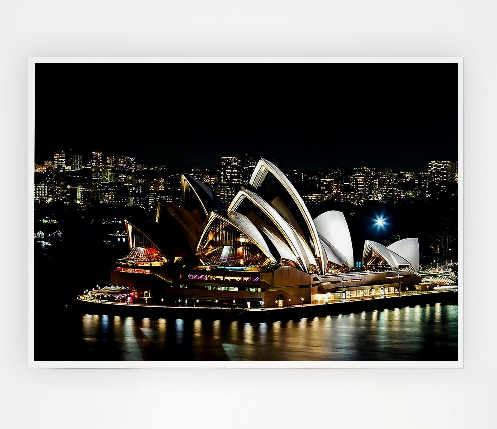 Sydney Opera House Lights Print Poster Wall Art