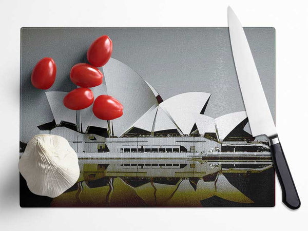 Sydney Opera House Green Harbour Glass Chopping Board