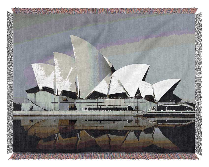 Sydney Opera House Green Harbour Woven Blanket
