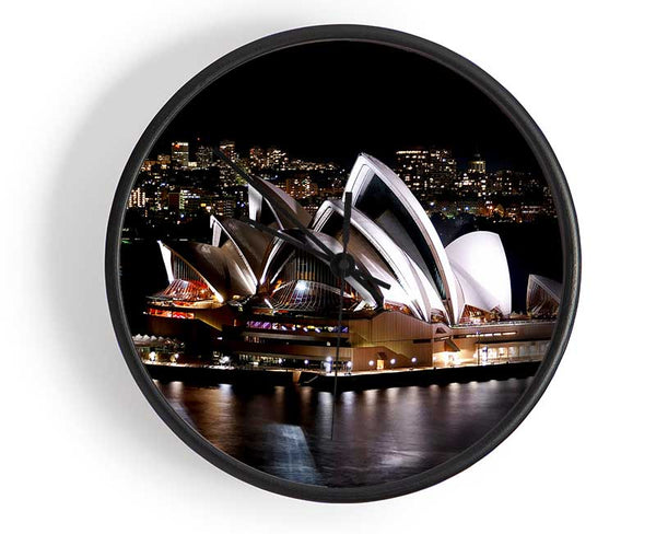 Sydney Opera House Night View Clock - Wallart-Direct UK