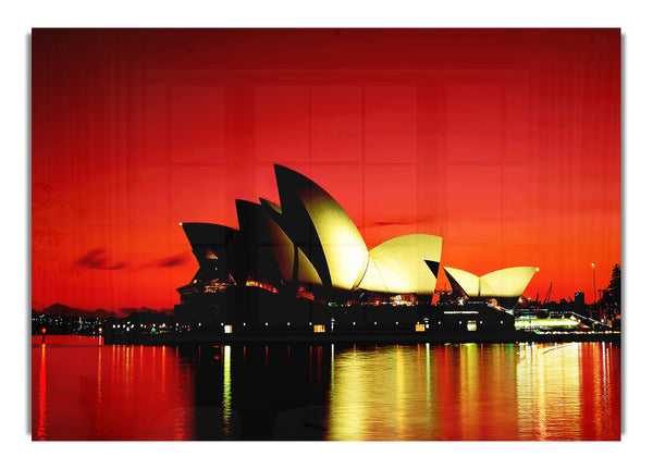 Sydney Opera House Red Glow