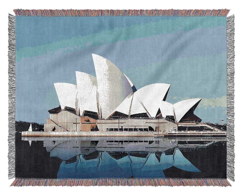 Sydney Opera House Reflections Woven Blanket