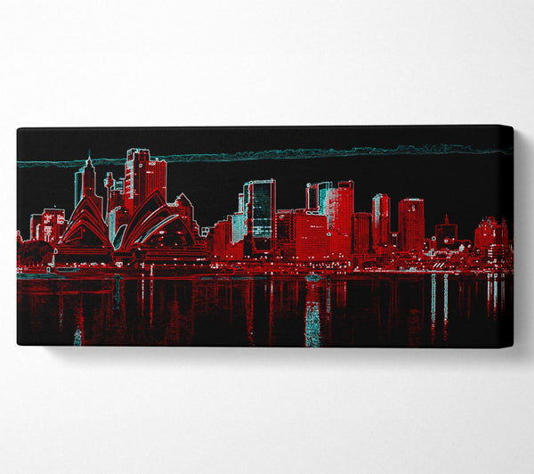 Sydney Skyline Opernhaus Rot