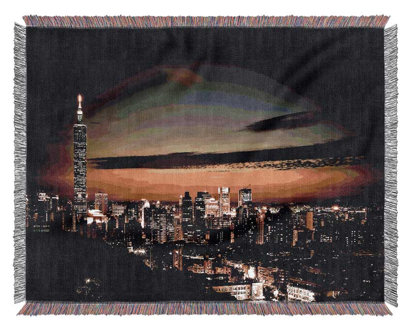 Taipei Skyline Woven Blanket