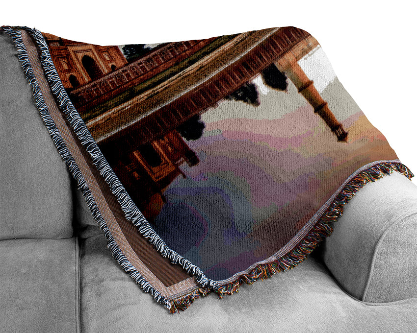 Taj Mahal India Woven Blanket