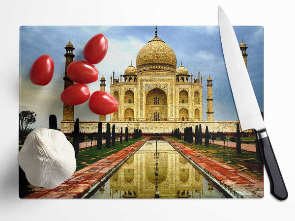 Taj Mahal India Reflections Glass Chopping Board