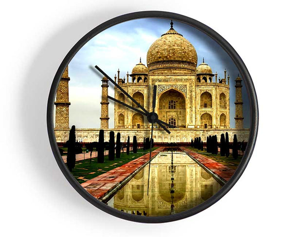 Taj Mahal India Reflections Clock - Wallart-Direct UK