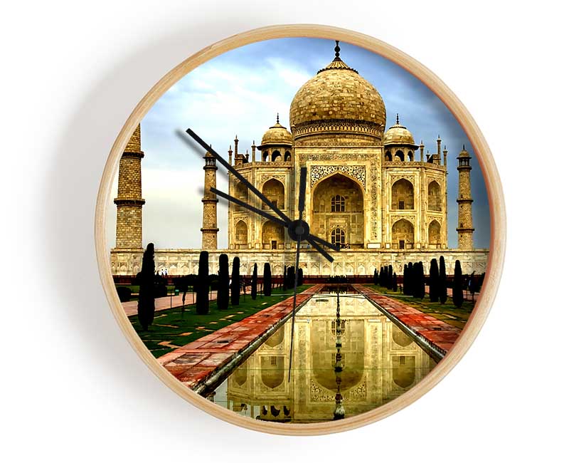 Taj Mahal India Reflections Clock - Wallart-Direct UK