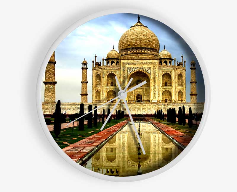 Taj Mahal India Reflections Clock - Wallart-Direct UK