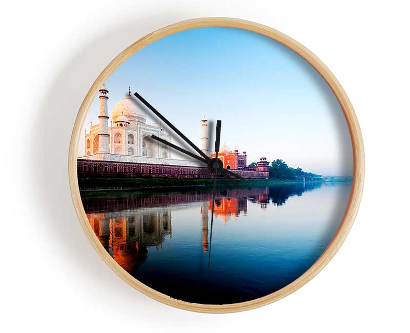 Taj Mahal Water Reflections Clock - Wallart-Direct UK