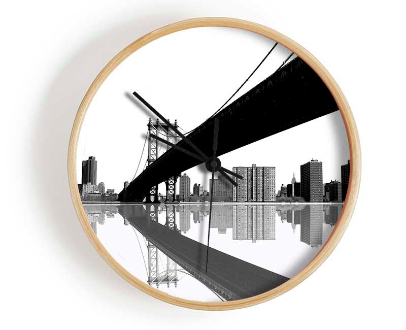 The Bridge To New York Clock - Wallart-Direct UK