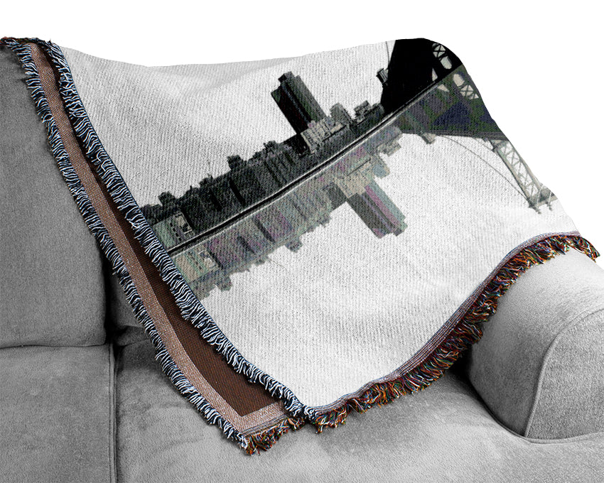 The Bridge To New York Woven Blanket