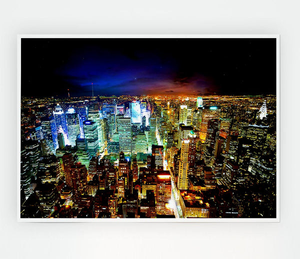 The Centre Of The Cities Energy Print Poster Wall Art