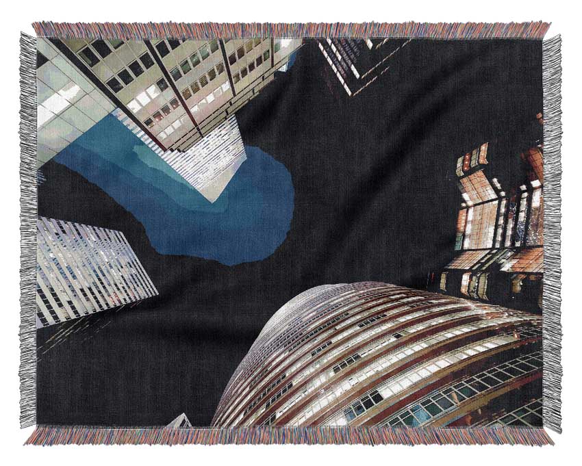 The Chrysler Building Blue Nights Woven Blanket