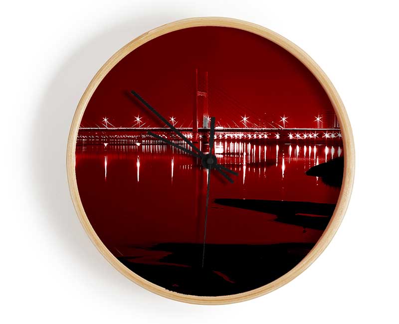 The City Just Beyond The Waters Clock - Wallart-Direct UK