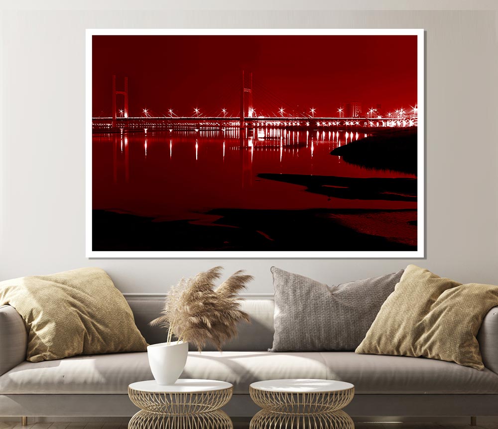 The City Just Beyond The Waters Print Poster Wall Art