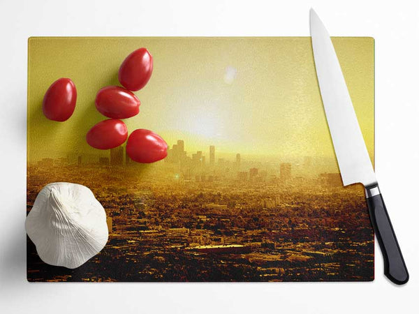 The City Of Golden Light Glass Chopping Board
