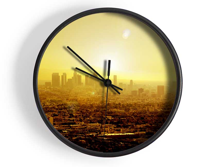 The City Of Golden Light Clock - Wallart-Direct UK