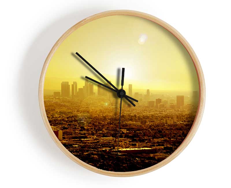 The City Of Golden Light Clock - Wallart-Direct UK