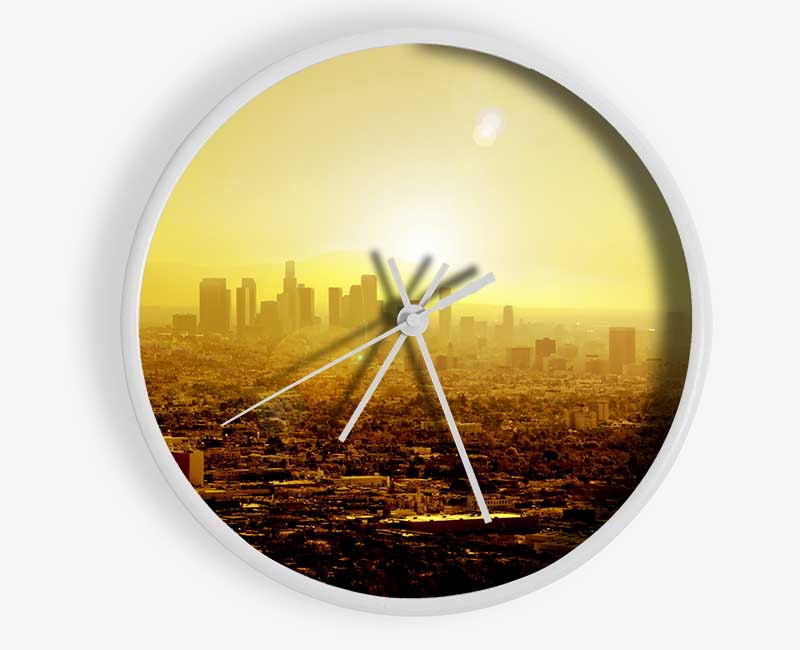 The City Of Golden Light Clock - Wallart-Direct UK