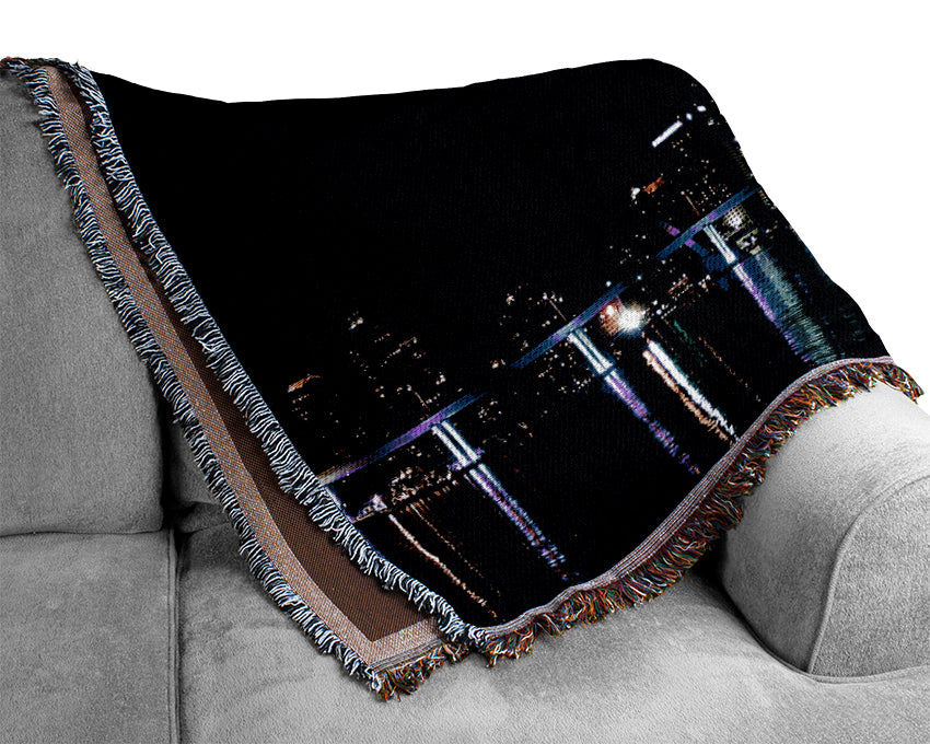 The City Of Lights Woven Blanket