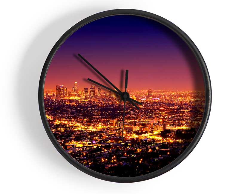 The City Of The Burning Lights Clock - Wallart-Direct UK