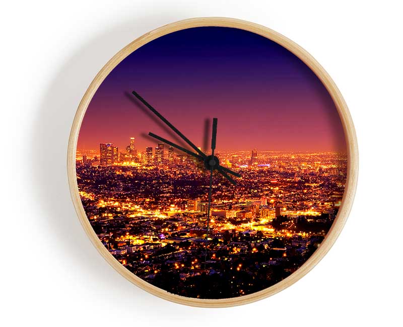 The City Of The Burning Lights Clock - Wallart-Direct UK