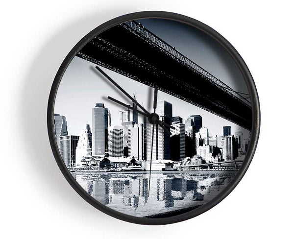 The Drive To New York City Blue Clock - Wallart-Direct UK