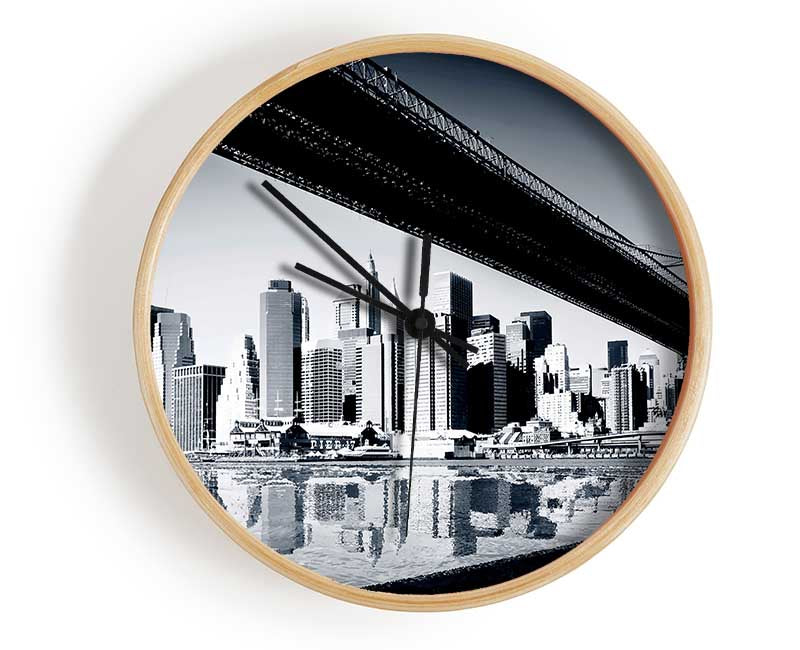 The Drive To New York City Blue Clock - Wallart-Direct UK