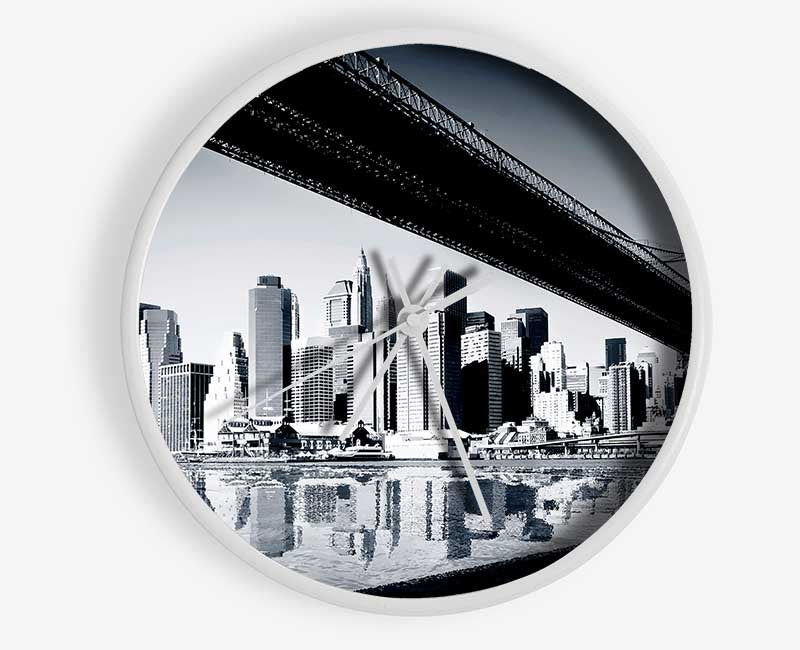 The Drive To New York City Blue Clock - Wallart-Direct UK