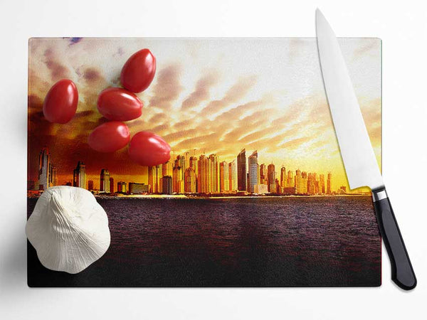 The Golden City Glass Chopping Board