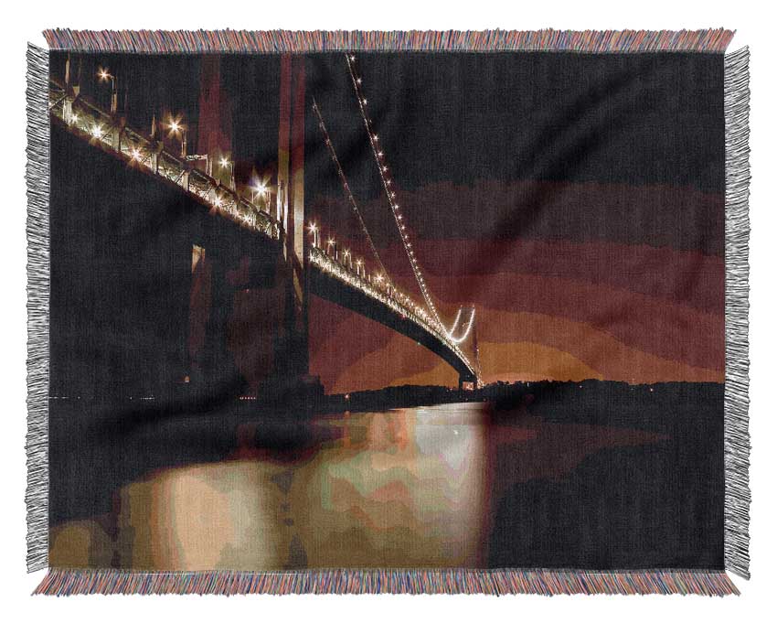The Golden Gate Bridge Brown Woven Blanket