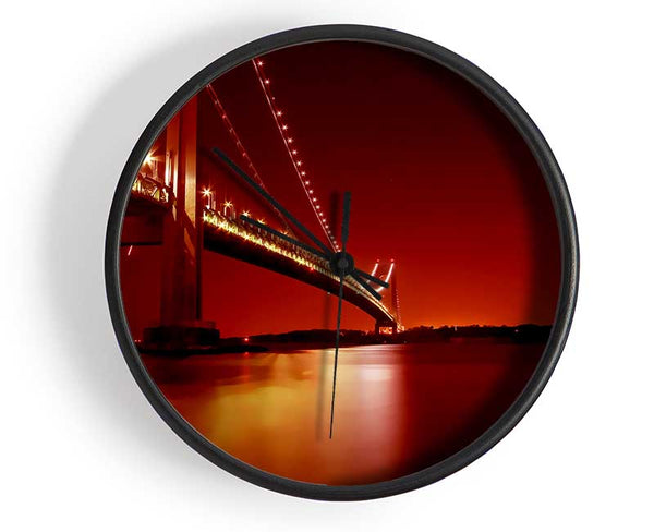 The Golden Gate Bridge Orange Clock - Wallart-Direct UK
