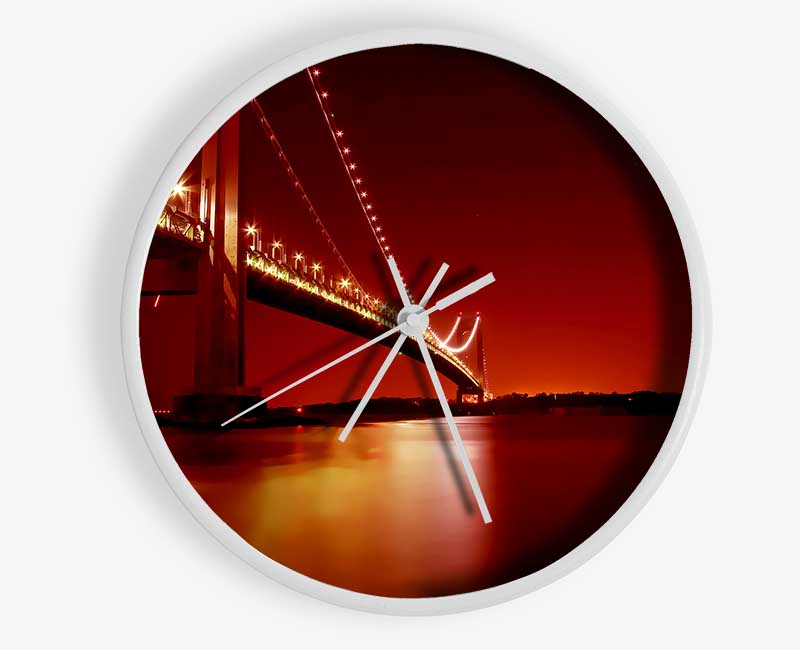 The Golden Gate Bridge Orange Clock - Wallart-Direct UK