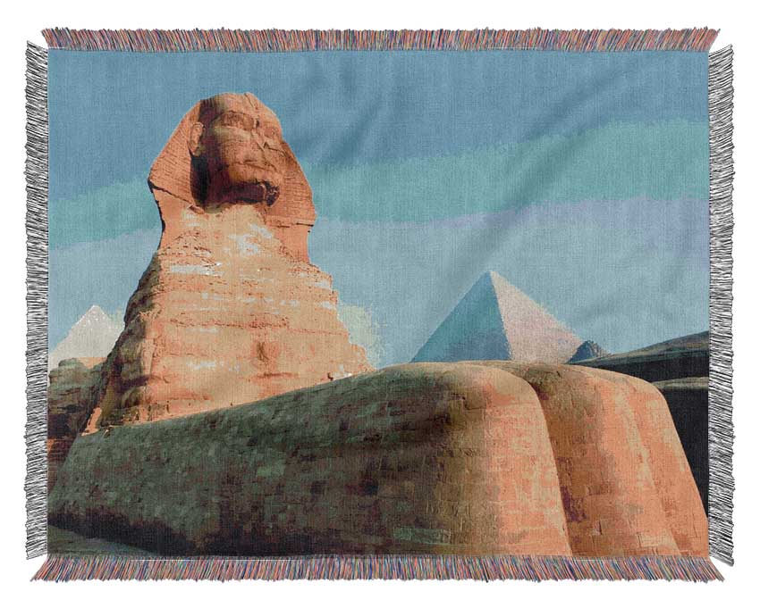 The Great Sphinx Egypt Woven Blanket