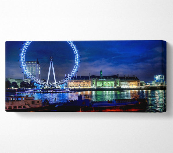Das London Eye bei Nacht 