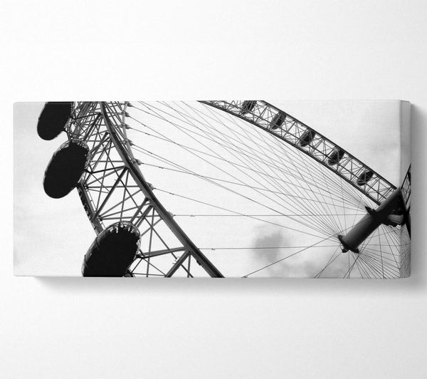 Das London Eye in Schwarzweiß 