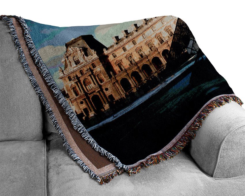 The Louvre Paris Woven Blanket