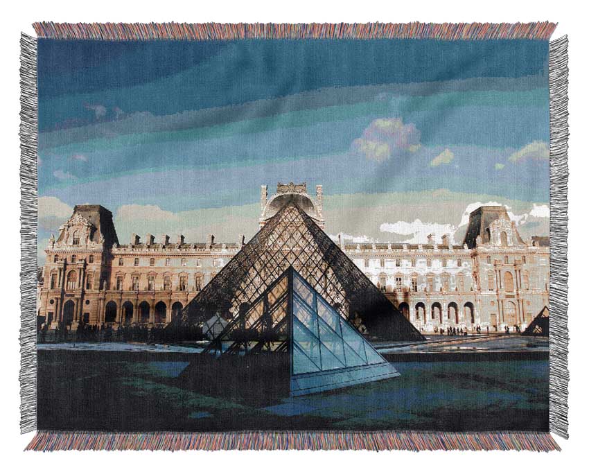 The Louvre Paris Woven Blanket