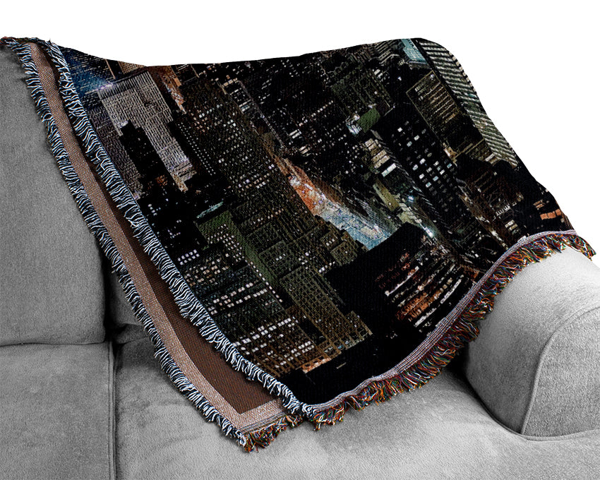 The Never Ending Night City Woven Blanket