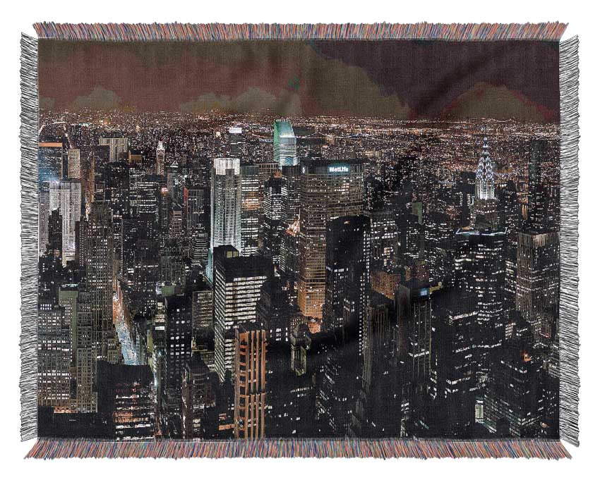 The Never Ending Night City Woven Blanket